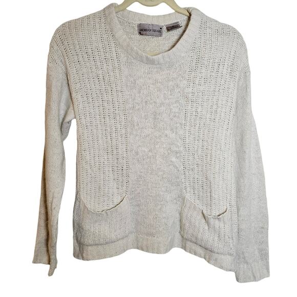 Sheridan Square Sweater Women Size Medium Silk Angora Vintage Cozy Pockets - Picture 11 of 13